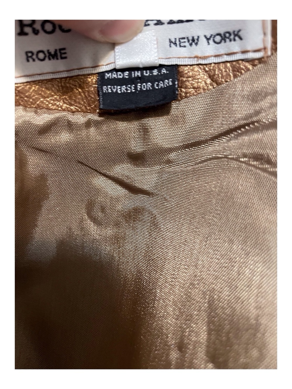 Vintage Dero by Rocco D'Amelio Women's Metalic Copper Fur Jacket,M - Picture 6 of 14